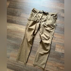 First Lite Trace Pants Men’s Brown Tan Color Size 42x33 Lightweight Breathable